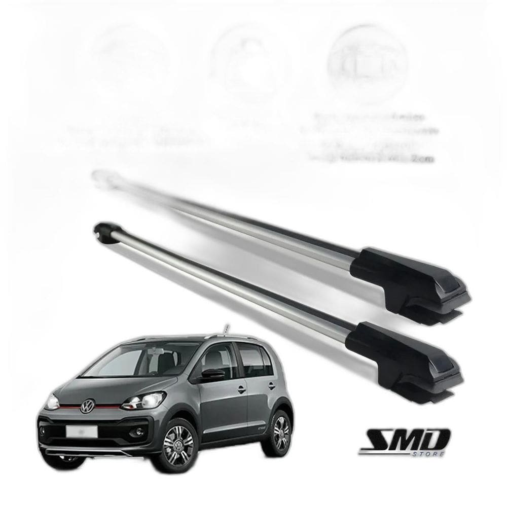Rack Travessa Teto Prata Vw Up Cross 2015 Em Diante Prata
