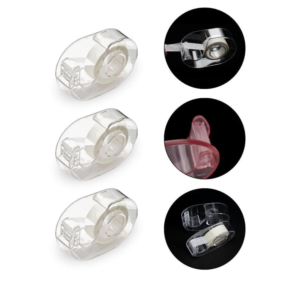 Kit 3 Porta Fita Adesiva Suporte Durex Dispenser Pequeno