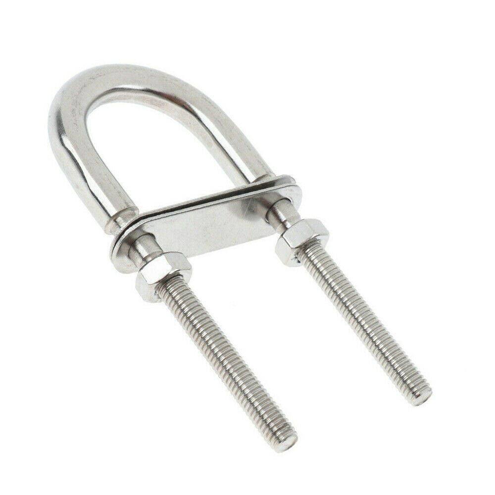 Ferragem U-Bolt Inox 10Mm Para Proa Porca E Placa De Fixação
