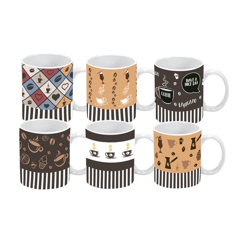 Jogo De Canecas Coffee 65 Ml Class Home