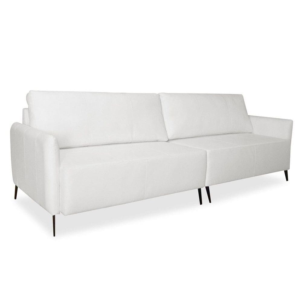 Sofá de Couro 2 Lugares 180cm Picasso Branco