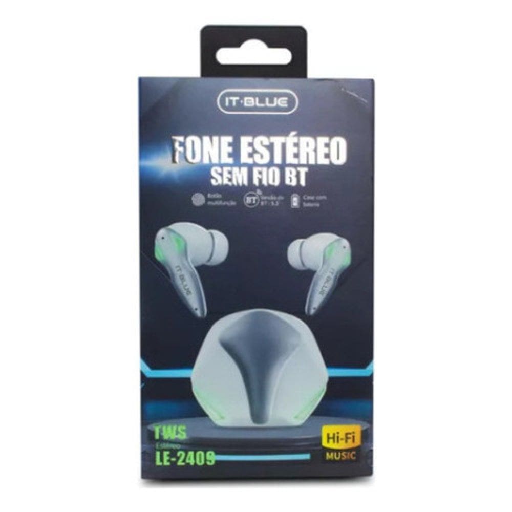 Fone Bluetooth de Ouvido Sem Fio Com Led 5.3