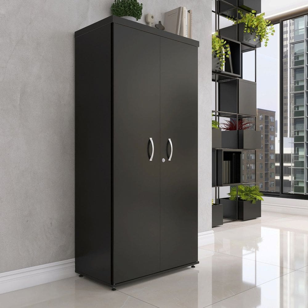 Armario Alto 02 Portas Pivotante 79,2cm X 161,1cm Preto