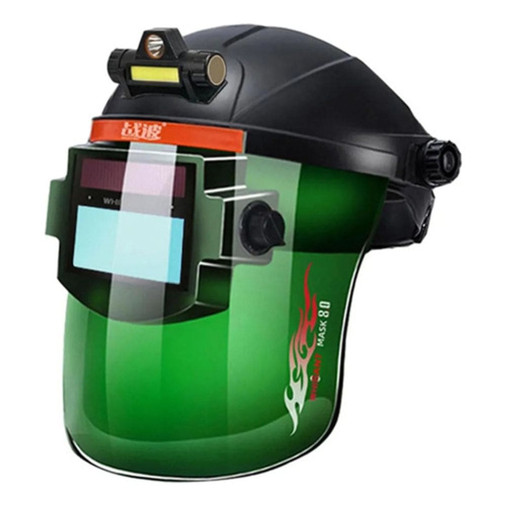 Máscara capacete soldagem escurecimento automático c/ farol