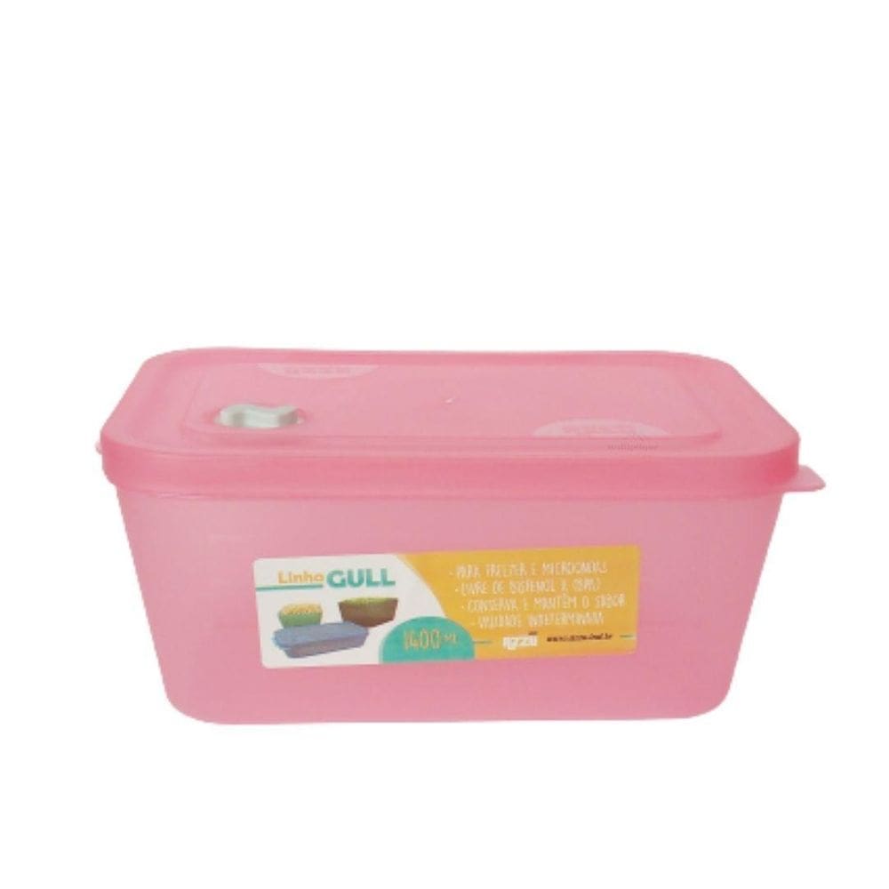 Pote Plastico Válvula Micro Ondas Translucido 1400Ml