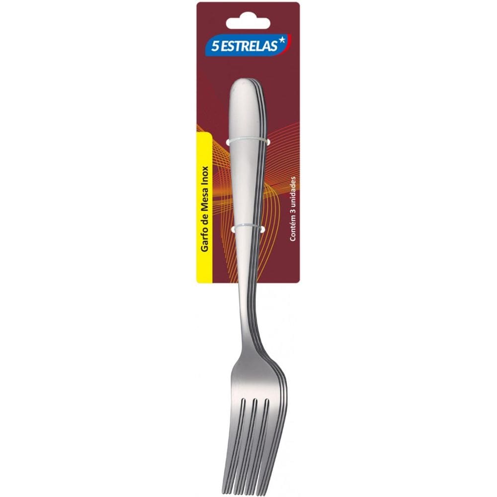 Jogo De 3 Garfo Mesa Inox