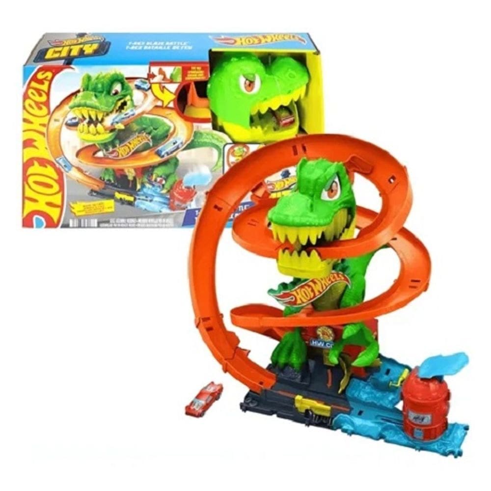 Hot Wheels City Pista Race Batalha De Fogo T-Rex – Mattel