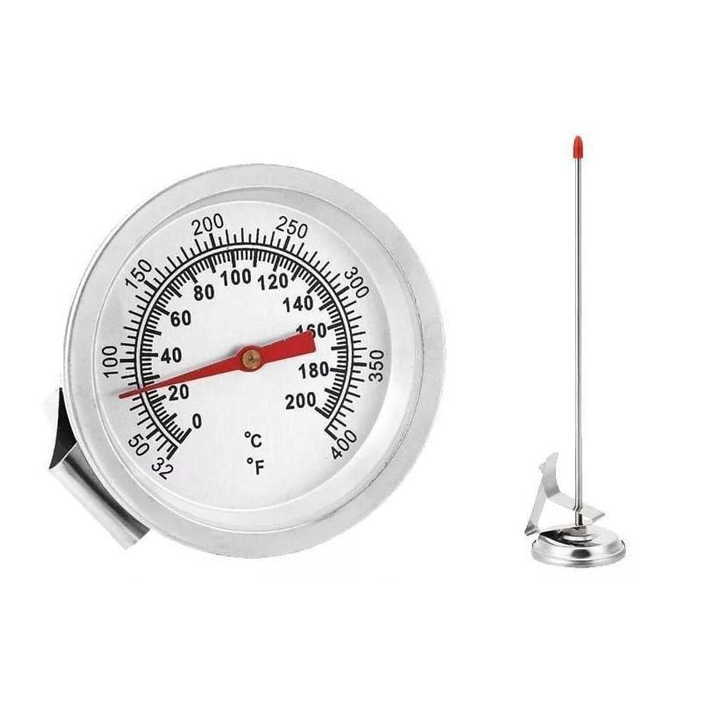 Termômetro Inox 0-200°C - Mede Temperaturas - Durável