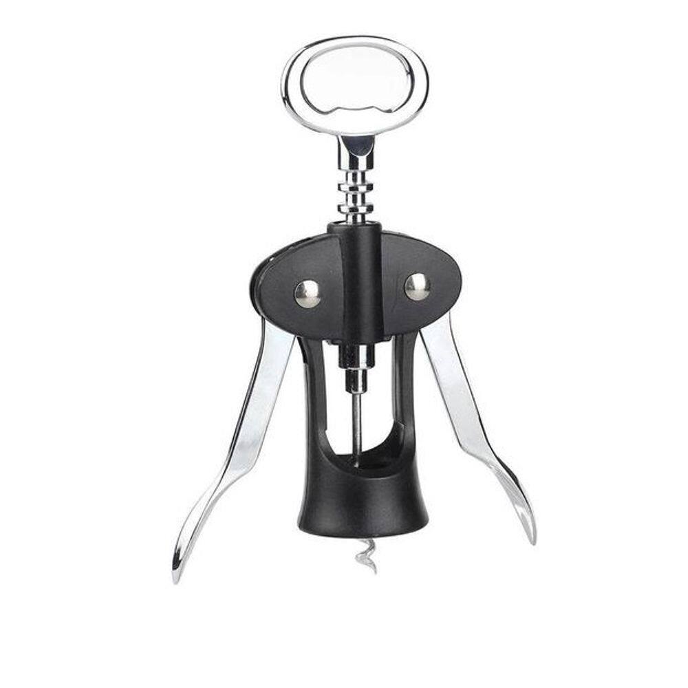 Saca Rolha Hercules Com Abridor de Garrafas em Metal 17cm