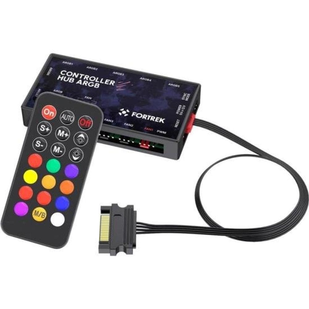 Controladora Fan Fortrek Hub Controle Remoto 7 Portas