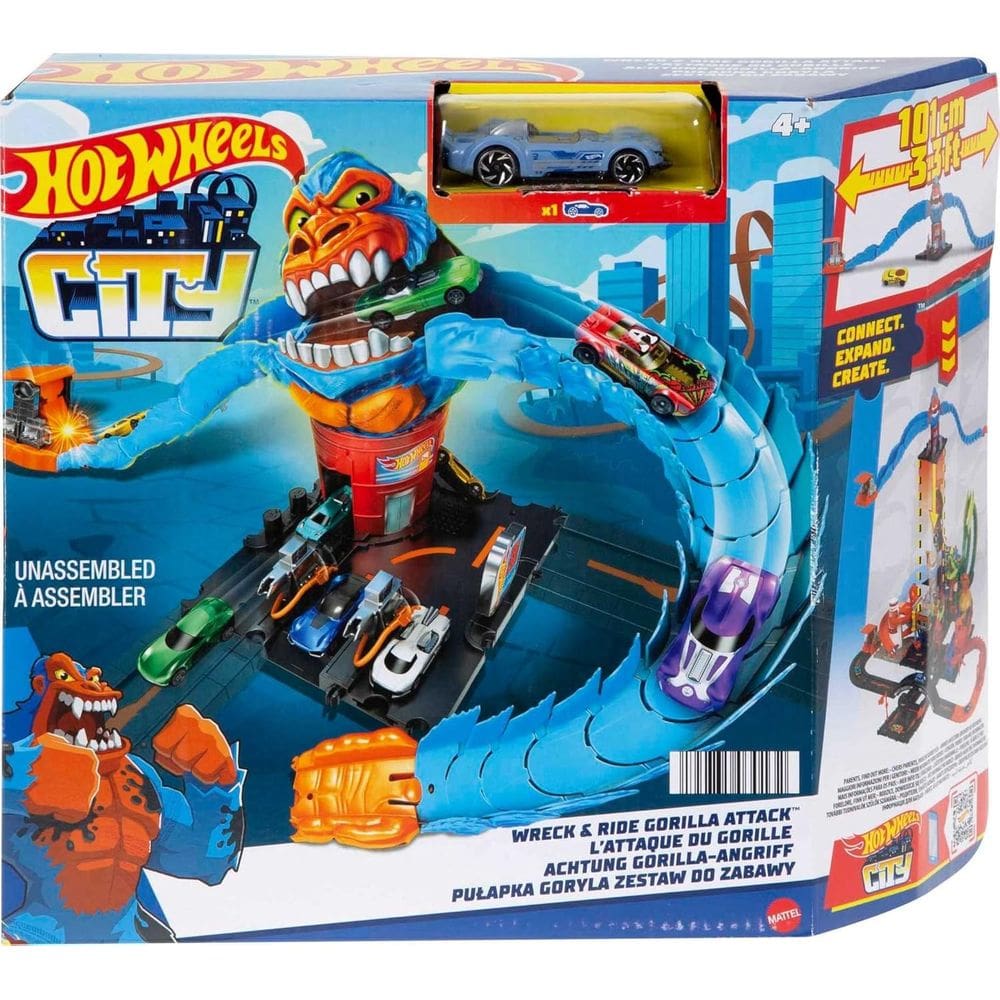 Hot Wheels City Pista de Brinquedo Nêmesis Gorila - HDR30