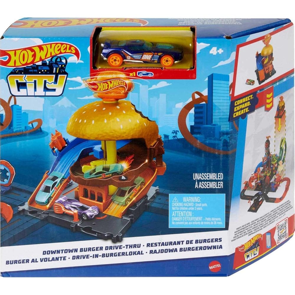 Hot Wheels City Pista de Brinquedo Hamburgueria - HDR26