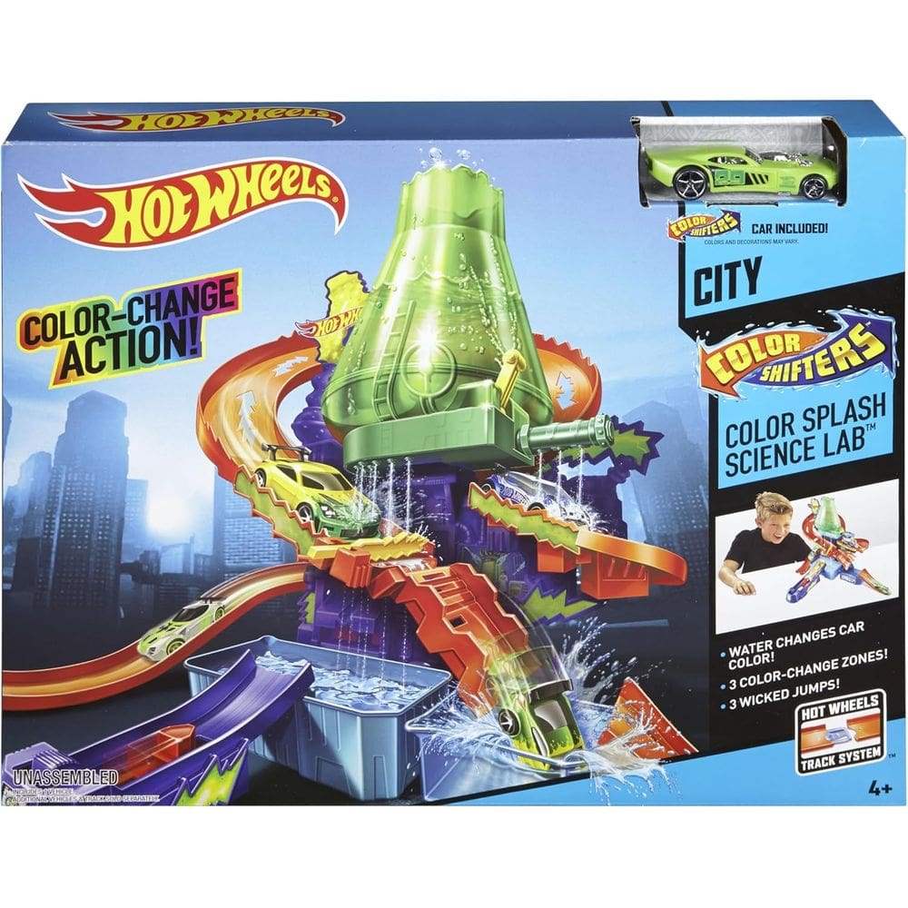 Hot Wheels City Pista de Brinquedo Color Shifters Laboratório Científico - CCP76