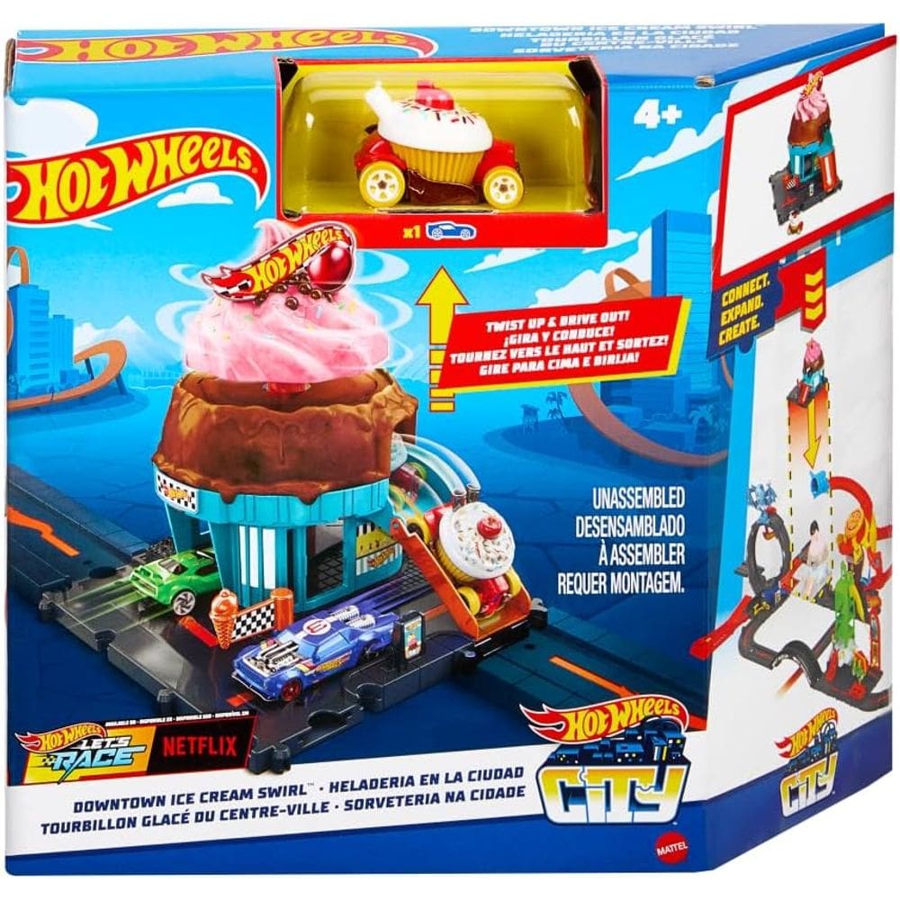 Hot Wheels City Pista de Brinquedo Sorveteria - HDR24
