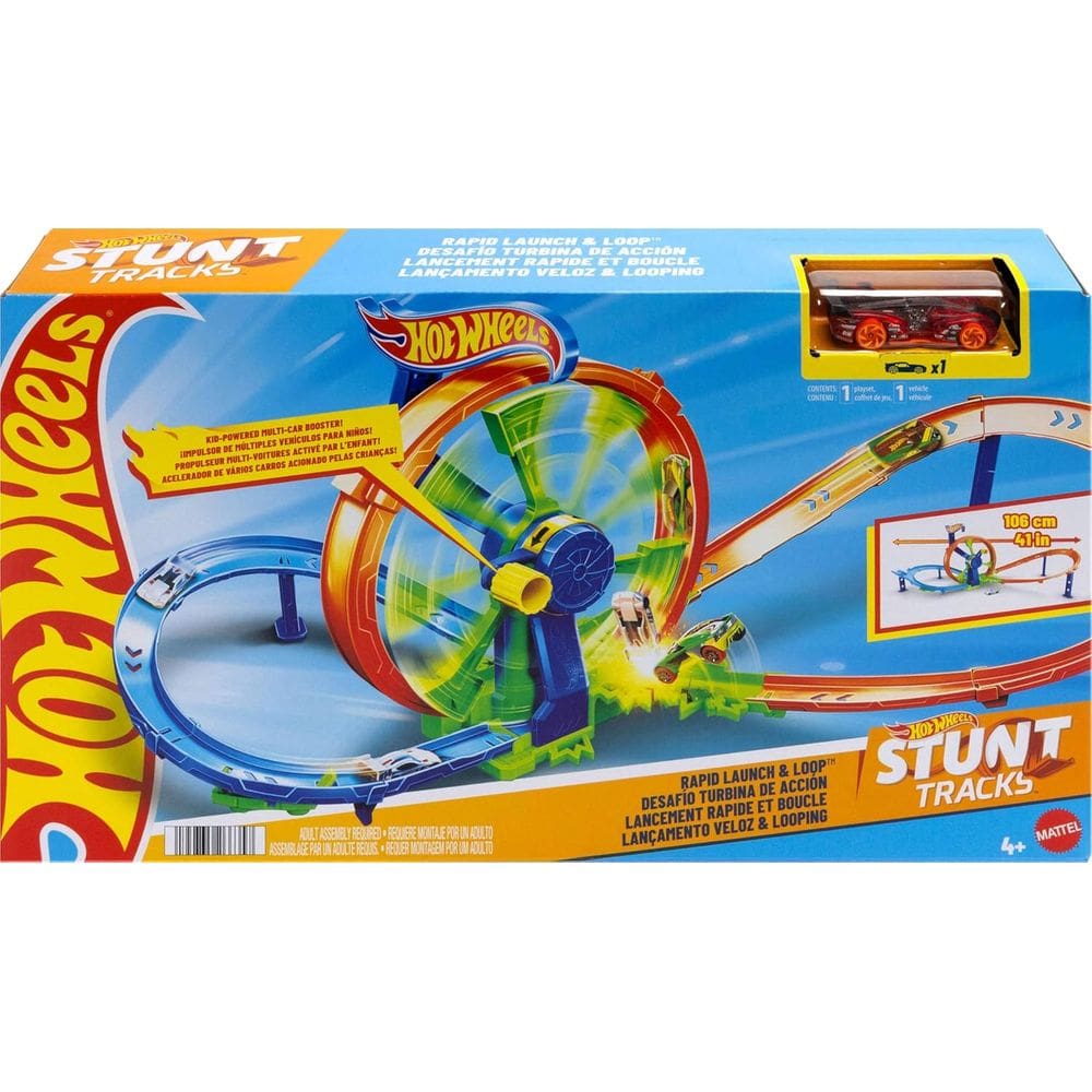 Hot Wheels Action Pista de Brinquedo Desafio Turbina de Ação - JBX65