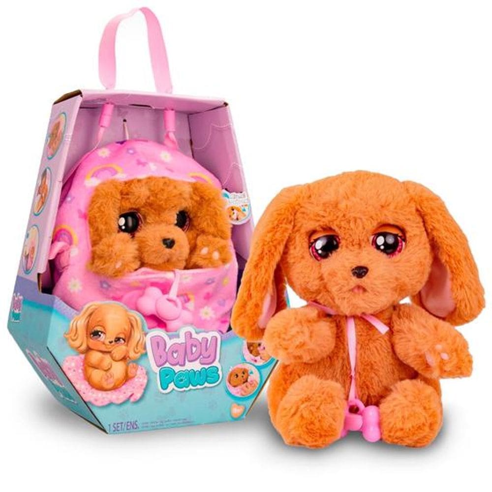 Pelúcia Interativa Baby Paws Com Bolsinha Emite Sons E Abre Os Olhos Ao Tirar Chupeta - Multikids BR1814