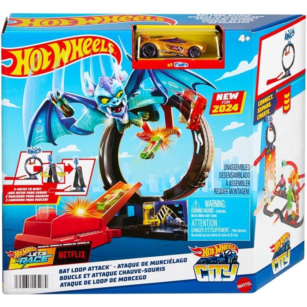 Hot Wheels City Pista de Brinquedo Ataque do Morcego - HTN78