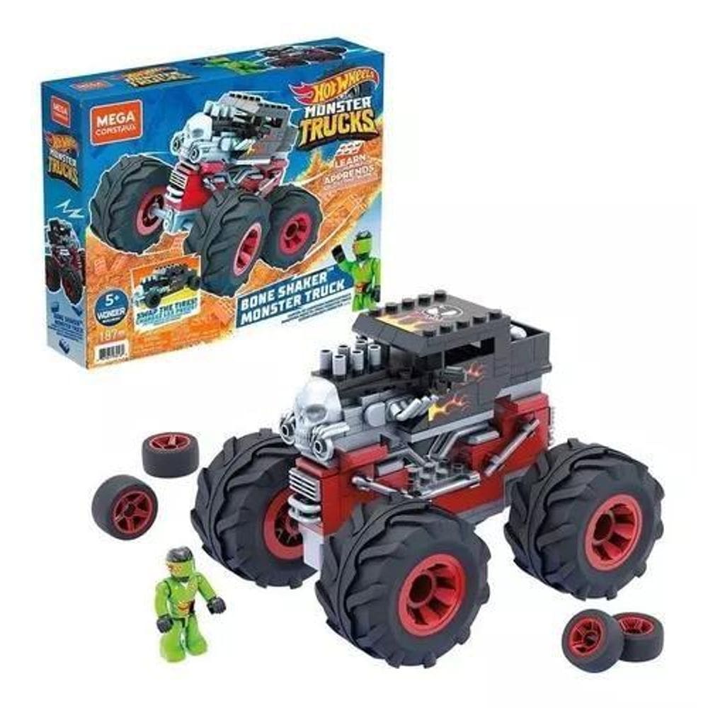 Mattel, Mega Construx Hot Wheels, Caminhoes Monster Trucks - APENAS 1, UNIDADE - NÃO É POSSÍVEL ESCOLHER, Multicor