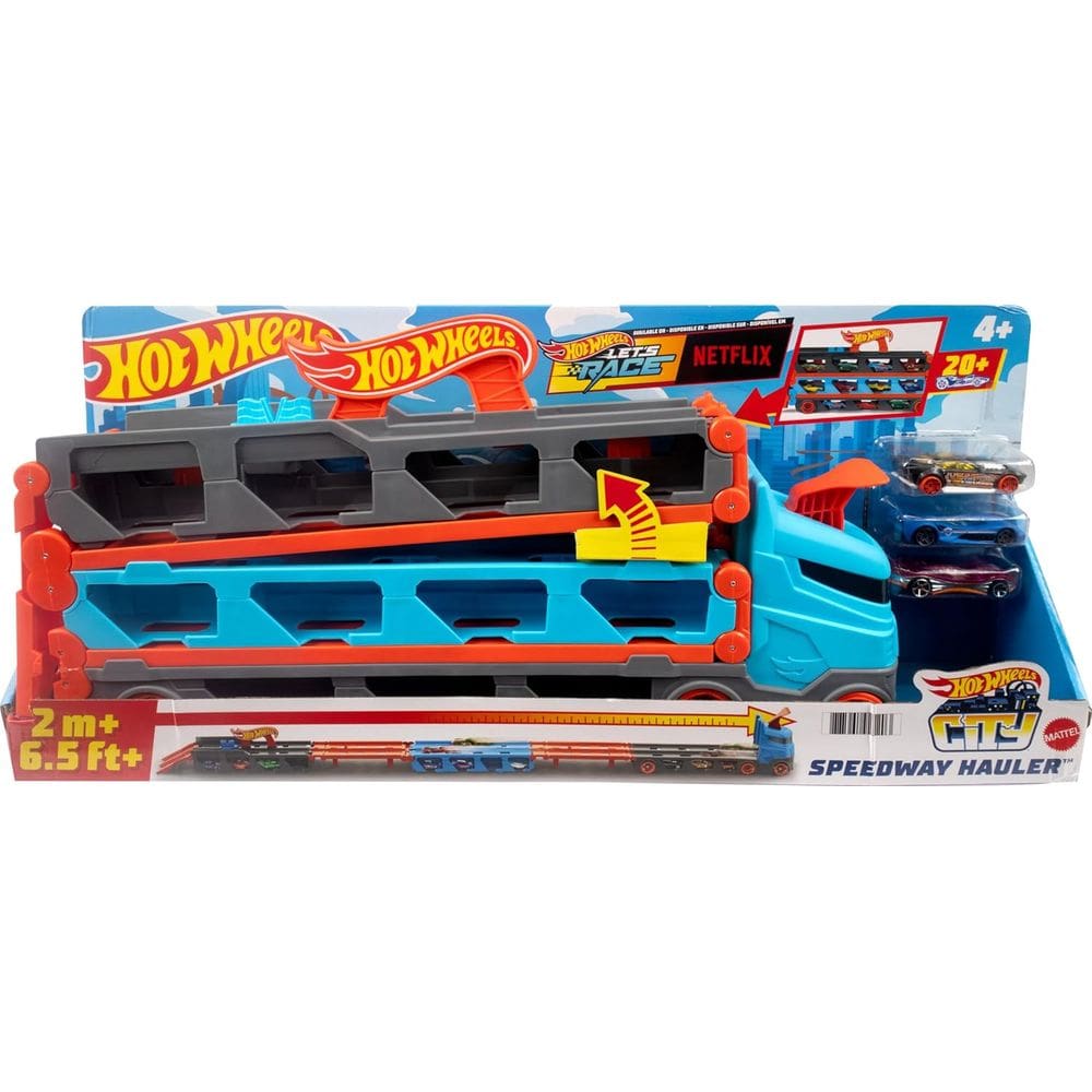Hot Wheels City Pista de Brinquedo Reboque de Pista de Corridas para crianças a partir de 4 anos - GVG37