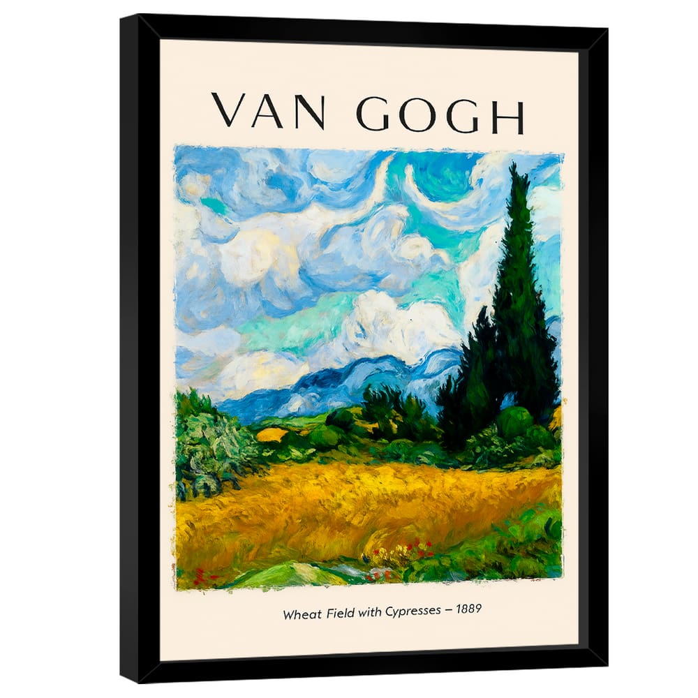 Quadro Decorativo Van Gogh Wheat Field With Cypresses