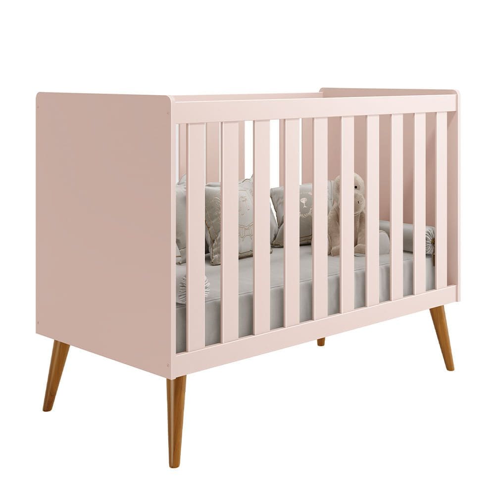 Berço Mini Cama Isis – Rosa Fosco