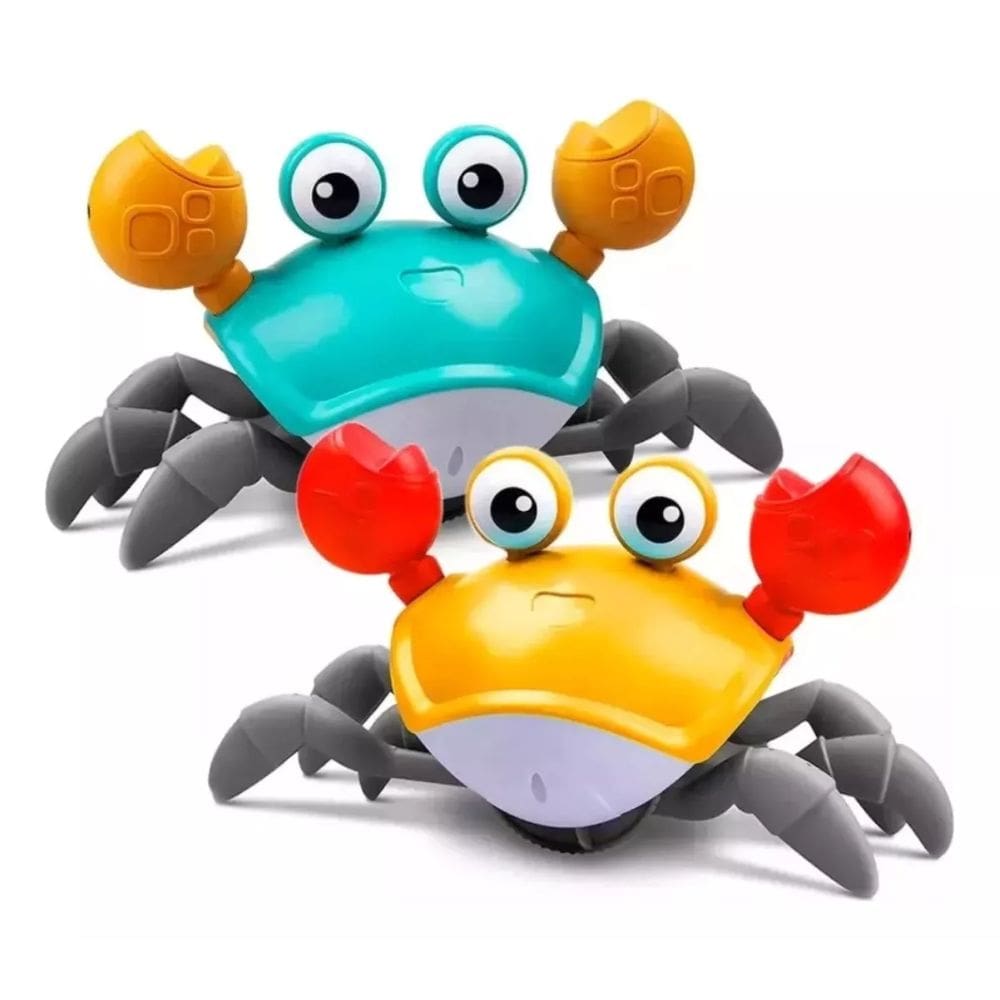 Brinquedo Caranguejo Fujão Musical Luz Sensor Bebê