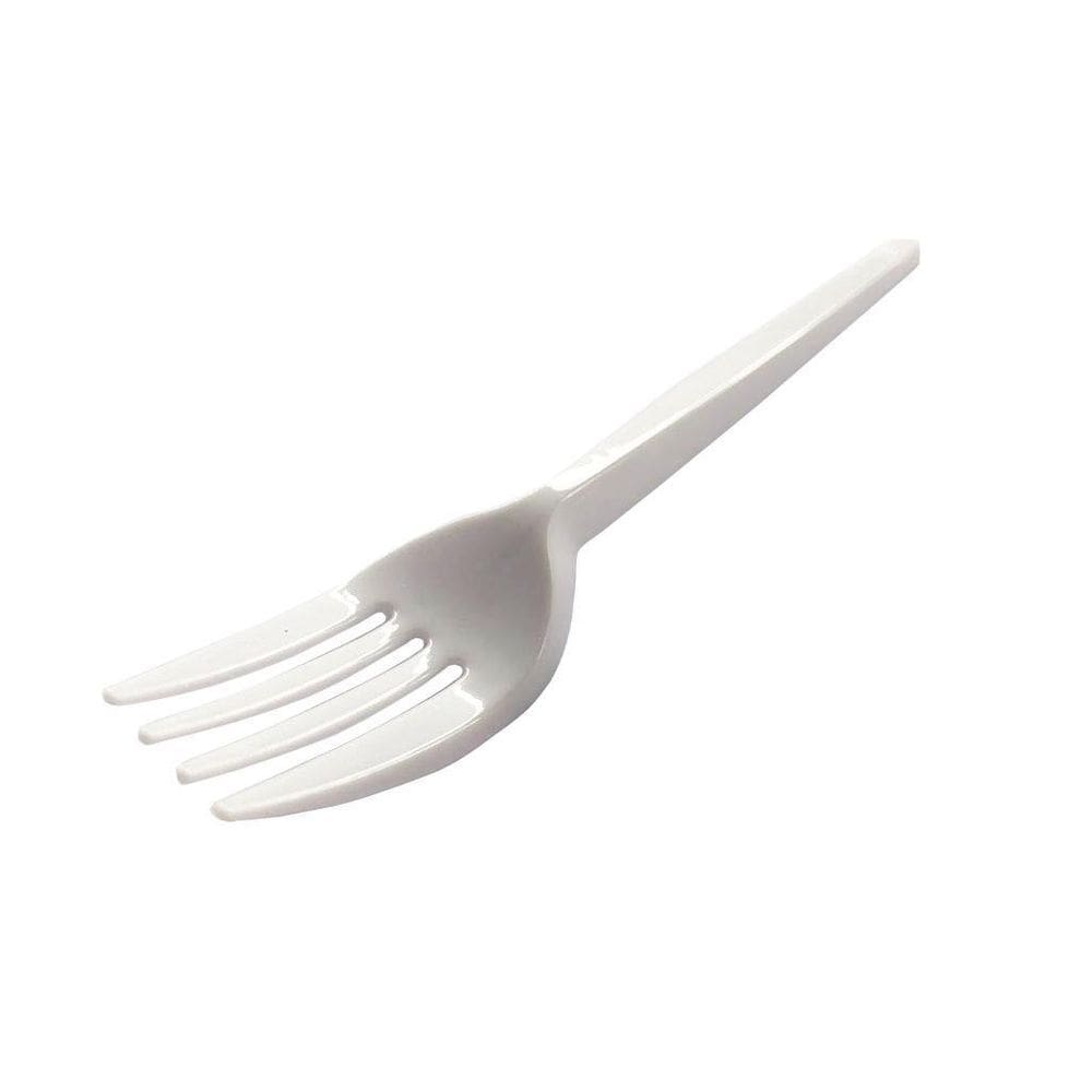 Garfo Sobremesa Branco C/3000 Strawplast  3Cx