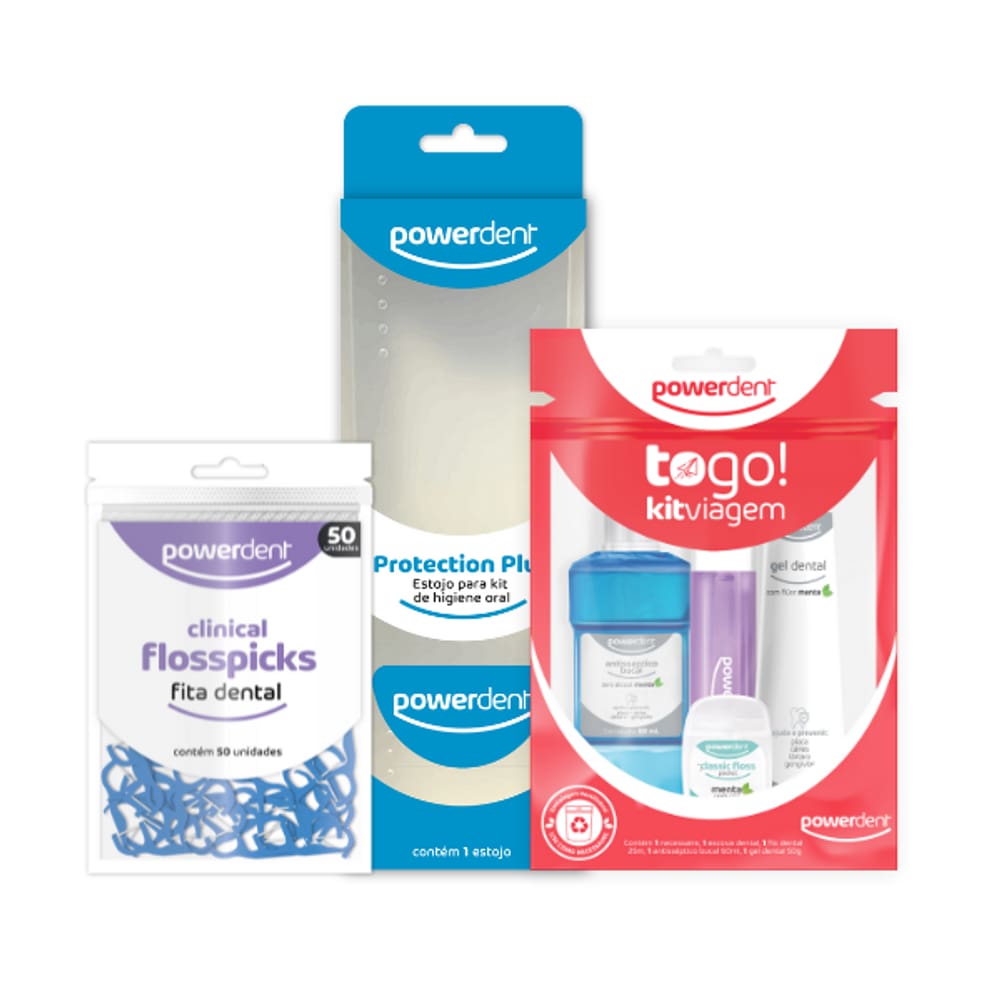 Kit Completo Higiene Bucal na Viagem Powerdent