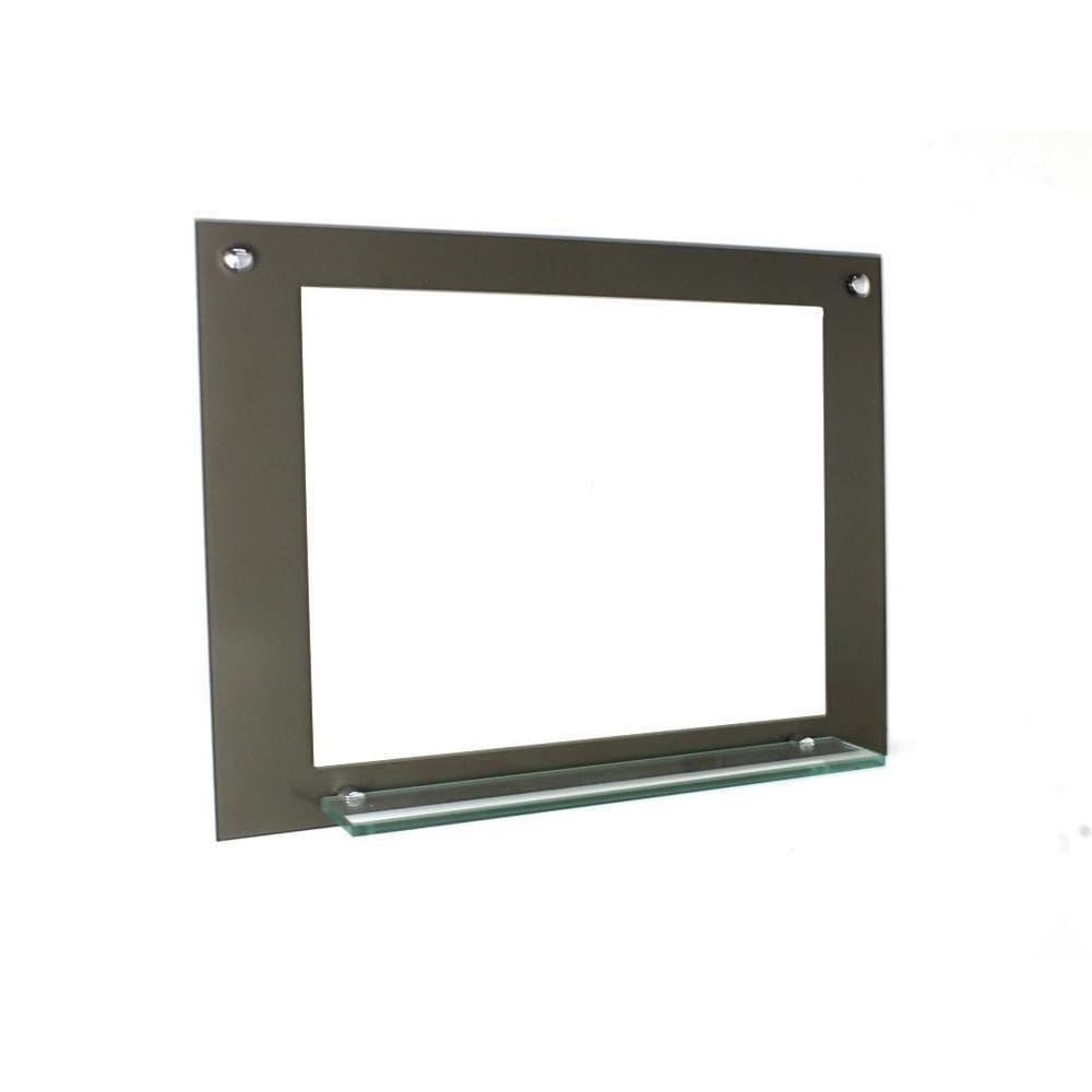 Espelho Para Banheiro Com Prateleira 80Cm Ouro Envelhecido