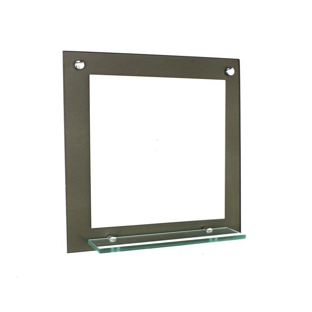 Espelho Para Banheiro Com Prateleira 40Cm Ouro Envelhecido