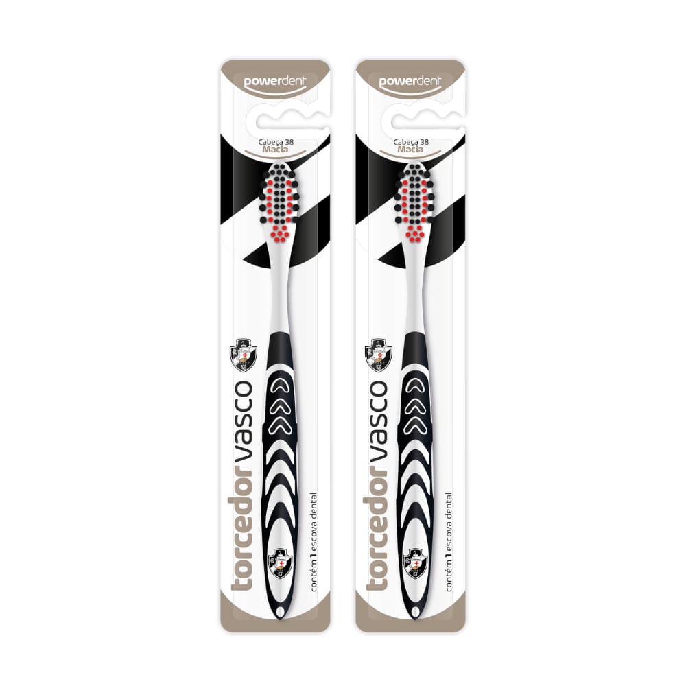 Kit 2 Escova De Dentes Adulto Vasco Powerdent