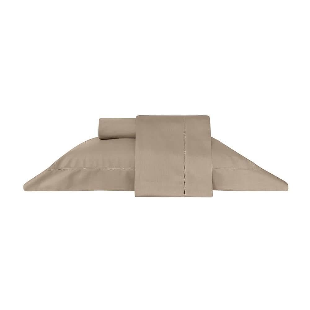 Jogo De Cama Casal 250 Fios Florence Andreza Khaki