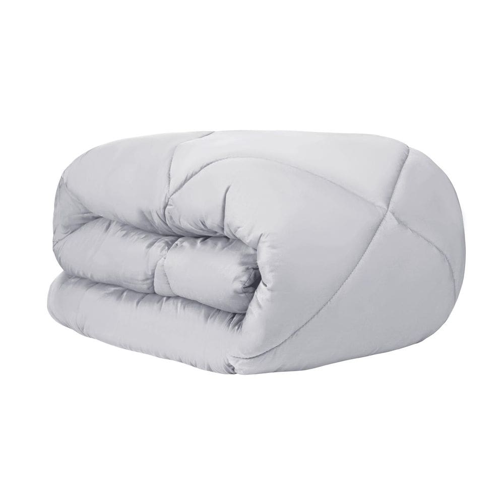 Edredom Naturalle Solteiro 300 Fios Acetinado Liso Prata