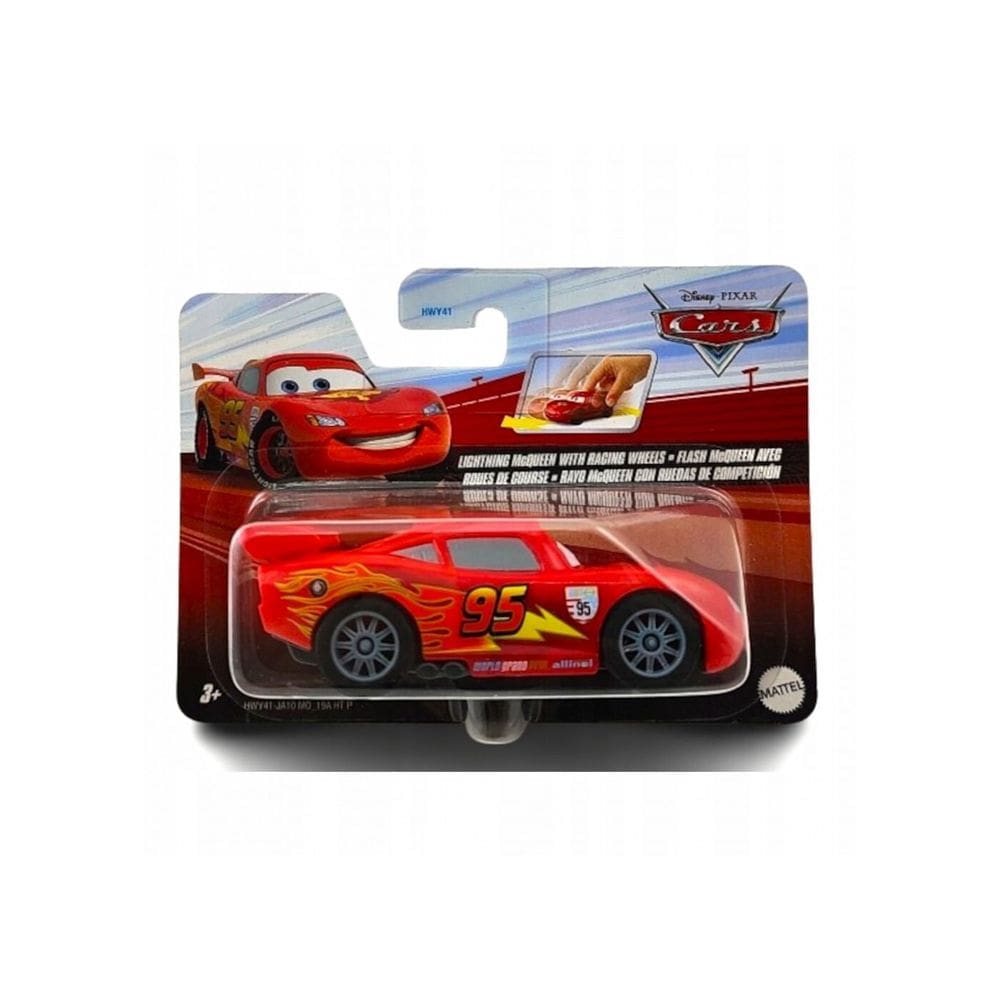 Carrinho - Disney Pixar - 1:43 Puxa e Vai - Relampago Mcqueen Competicao MATTEL