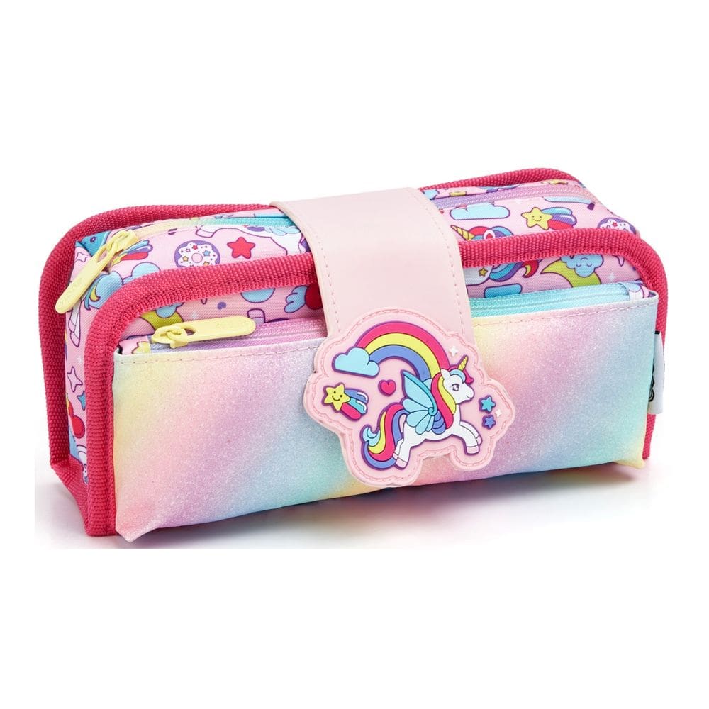 Estojo Duplo Necessaire Infantil Escolar Organizador Animais