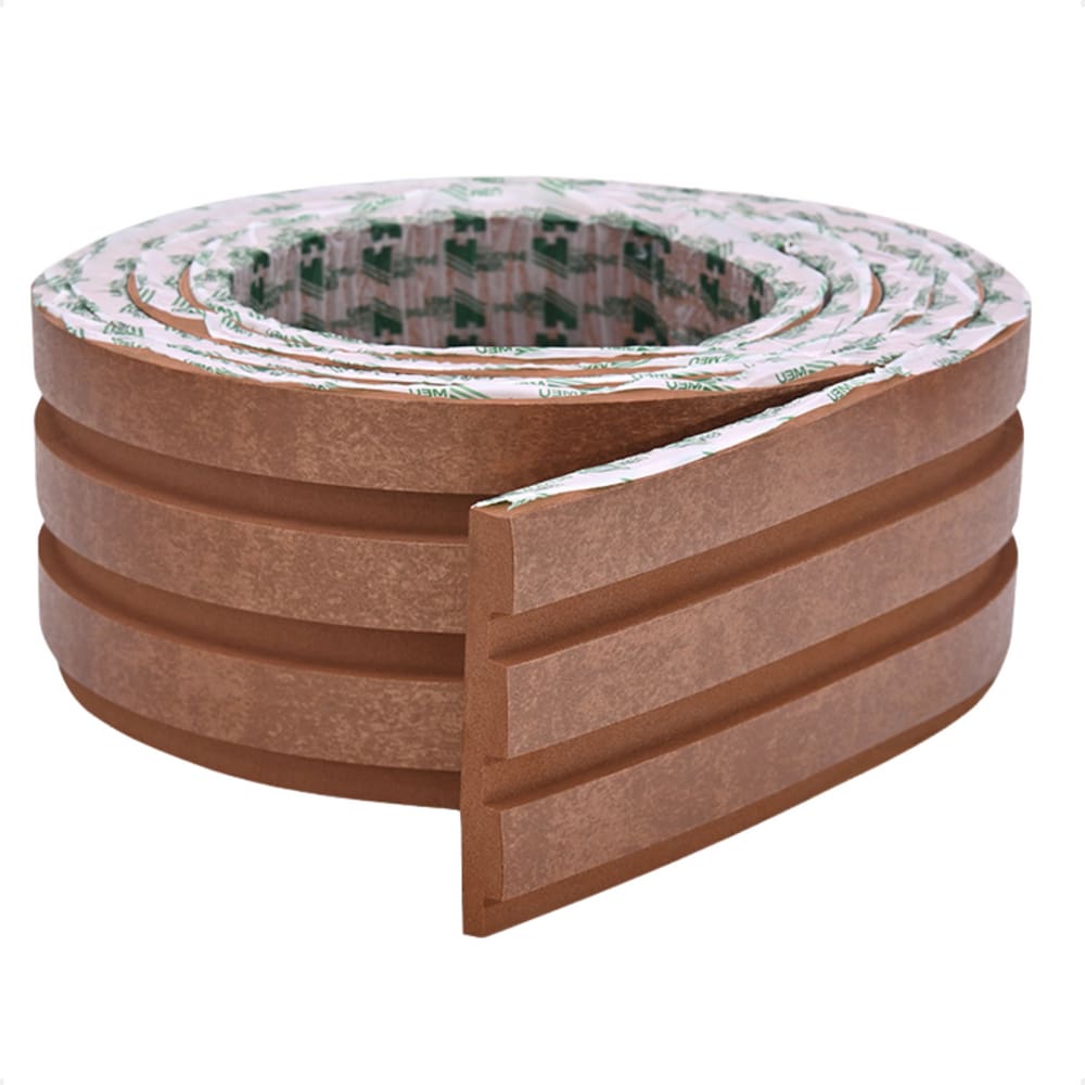 Painel Ripado de Eva Laminado  Autocolante Flexível Rolo 10Mt Linha Urban Bronze com Textura Amadeirado