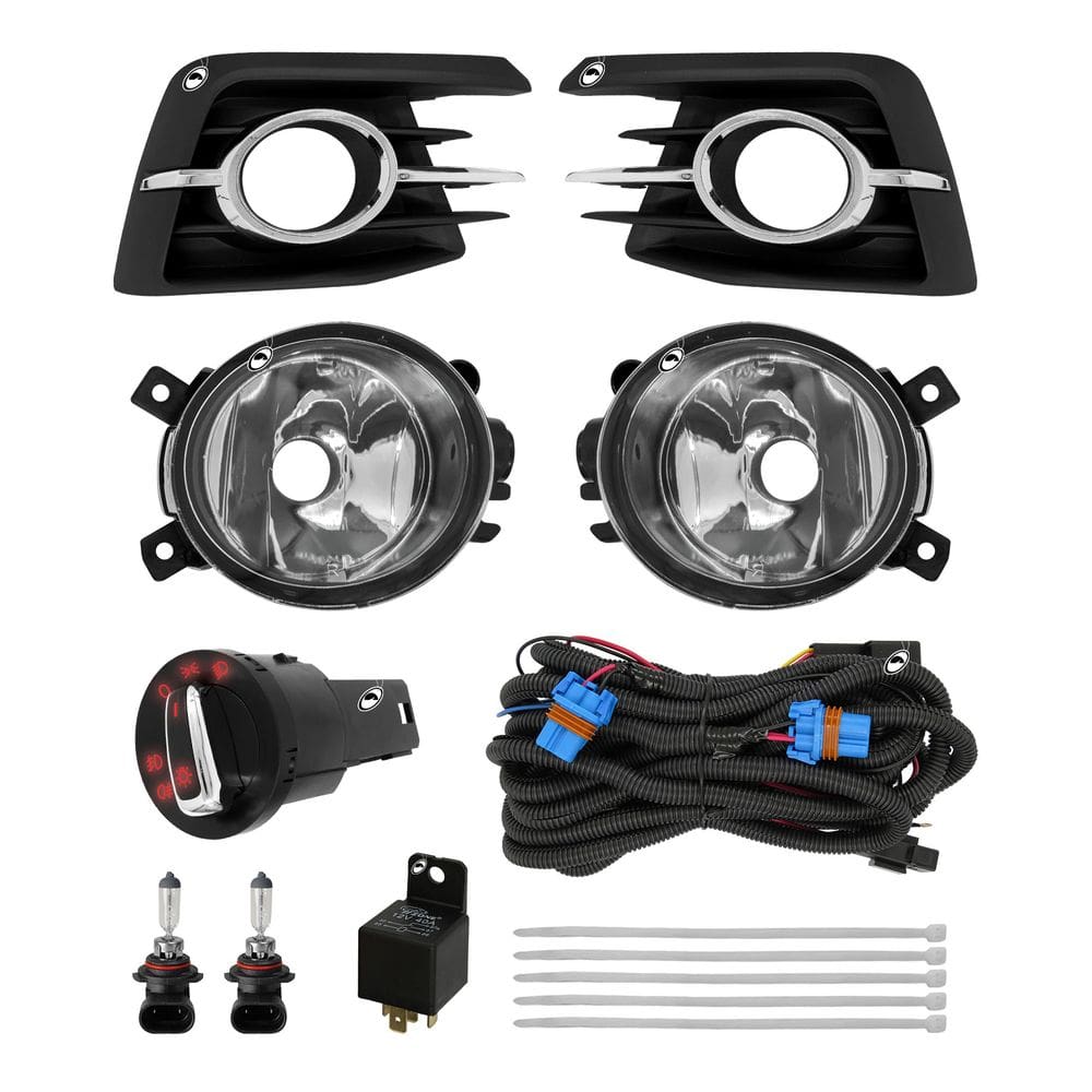 Kit Farol de Milha Neblina Gol Voyage G7 2016 a 2018 Friso Cromado