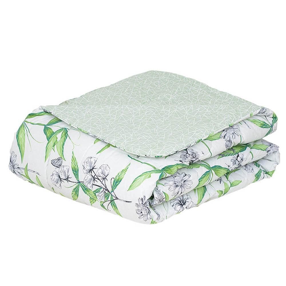 Edredom Queen 180 Fios Estampado Verde - Andreza