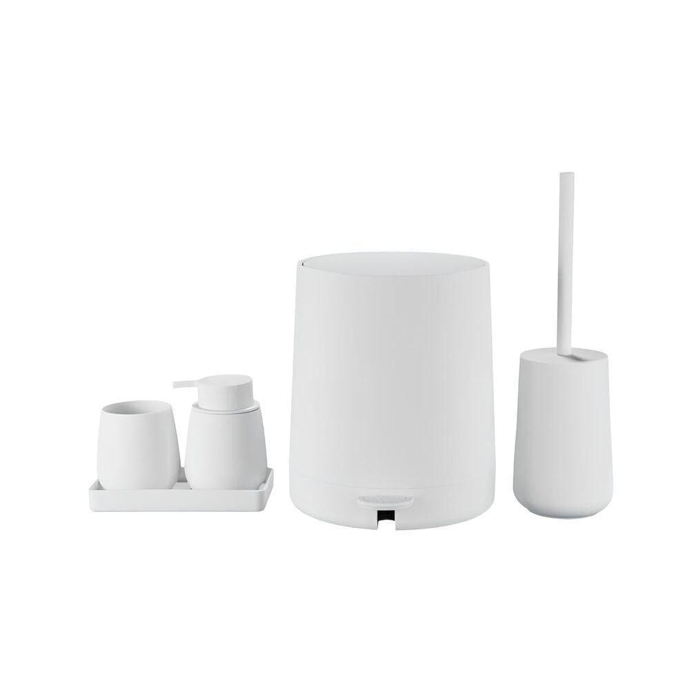 Conjunto De Acessórios Para Banheiro 5 Peças - Branco, Moderno E Funcional