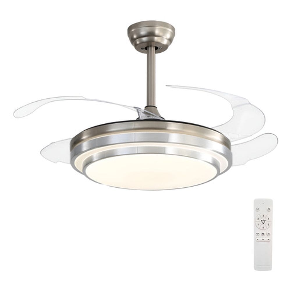 Ventilador Cromado 30w Bivolt Inspire Max Retratil 3 Pas