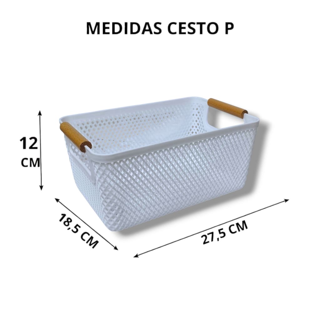 Cesta Organizadora de Plástico Pequena – Multiuso para Cozinha, Banheiro, Sala e Quarto