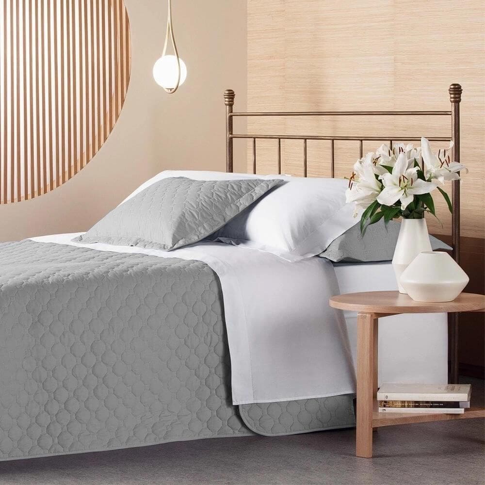 Kit Colcha Cobre Leito Super King 250 Fios Privilege Andreza