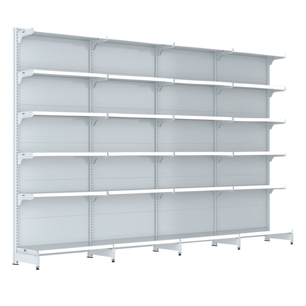 Gondola Parede 202 Fit Farmacia Ate 4 Metros Branco Pe Branc