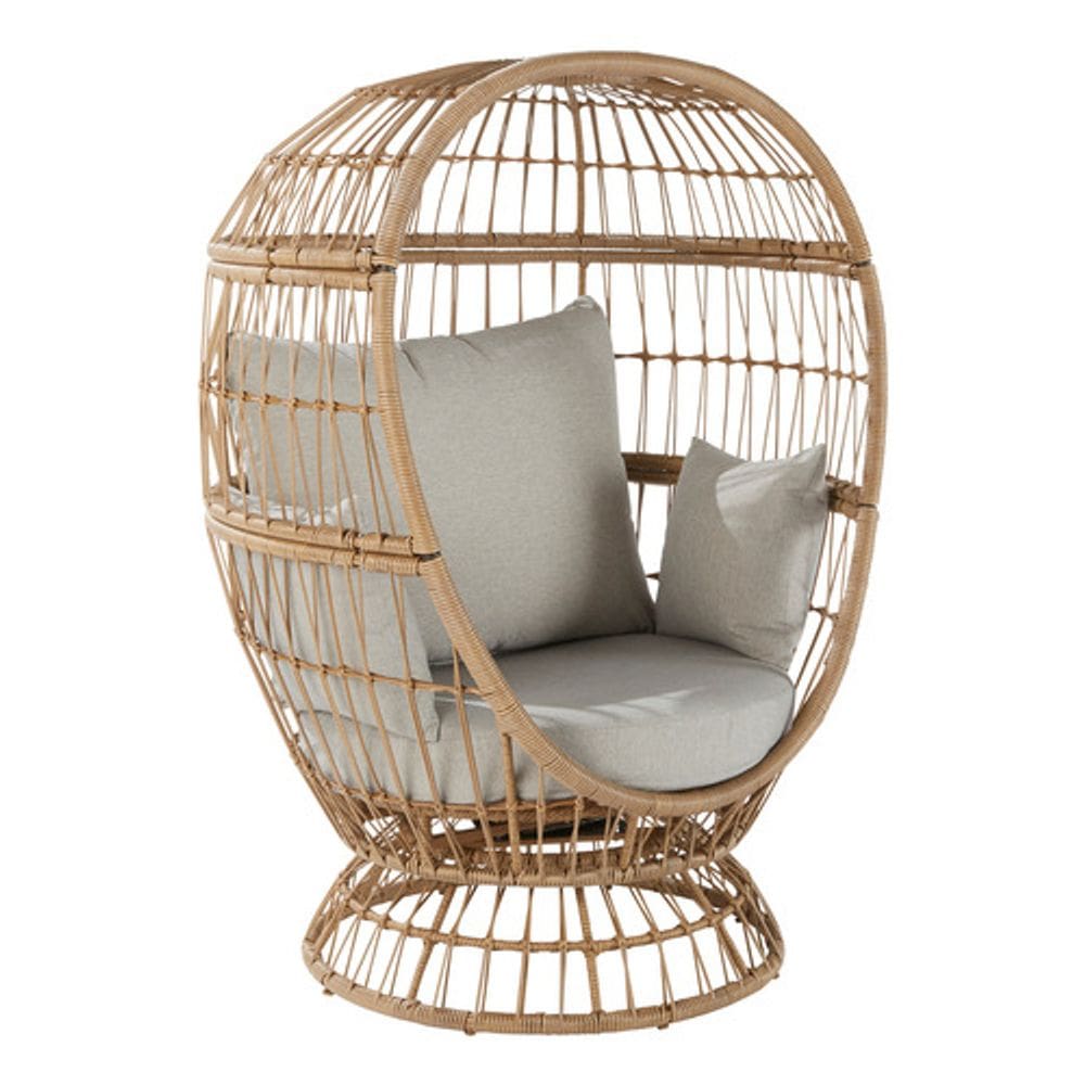 Cadeira De Jardim Almofadada Em Aco 147x113cm Chaise Ninho