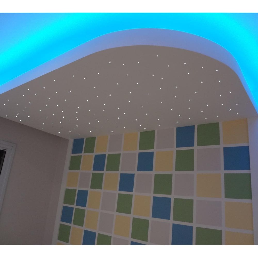 Kit Noite Estrelada 200 Fibra Ótica Efeito Estrelado Branco