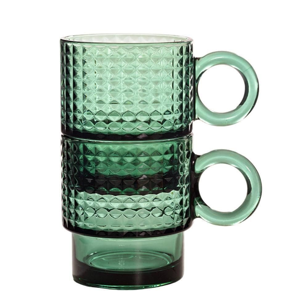 Caneca 300Ml Vidro Prime 2 Peças