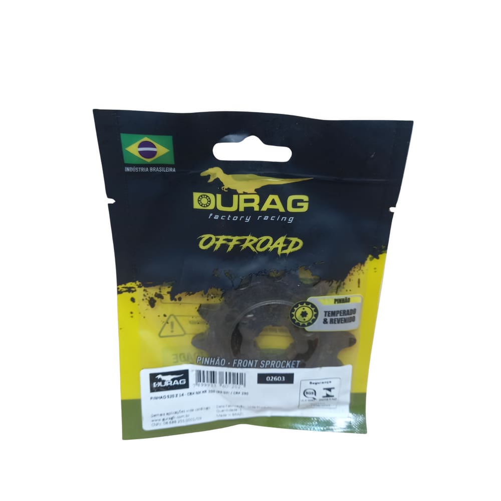 Durag Pinhão Piao 14 Honda CBX NX XR 200 1993 à 2003 CRF 230