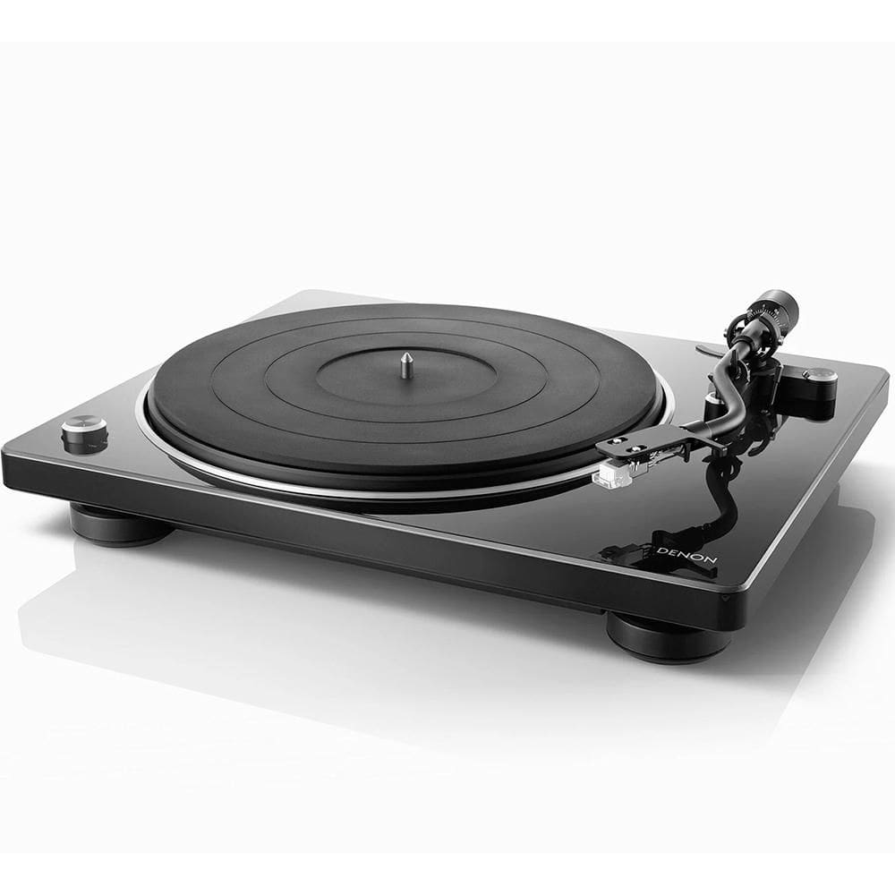 Toca-discos Analógico Hi-Fi Premium Denon DP-400 com pré-amplificador Phono Integrado 33 1/3, 45 e 78 RPM Preto