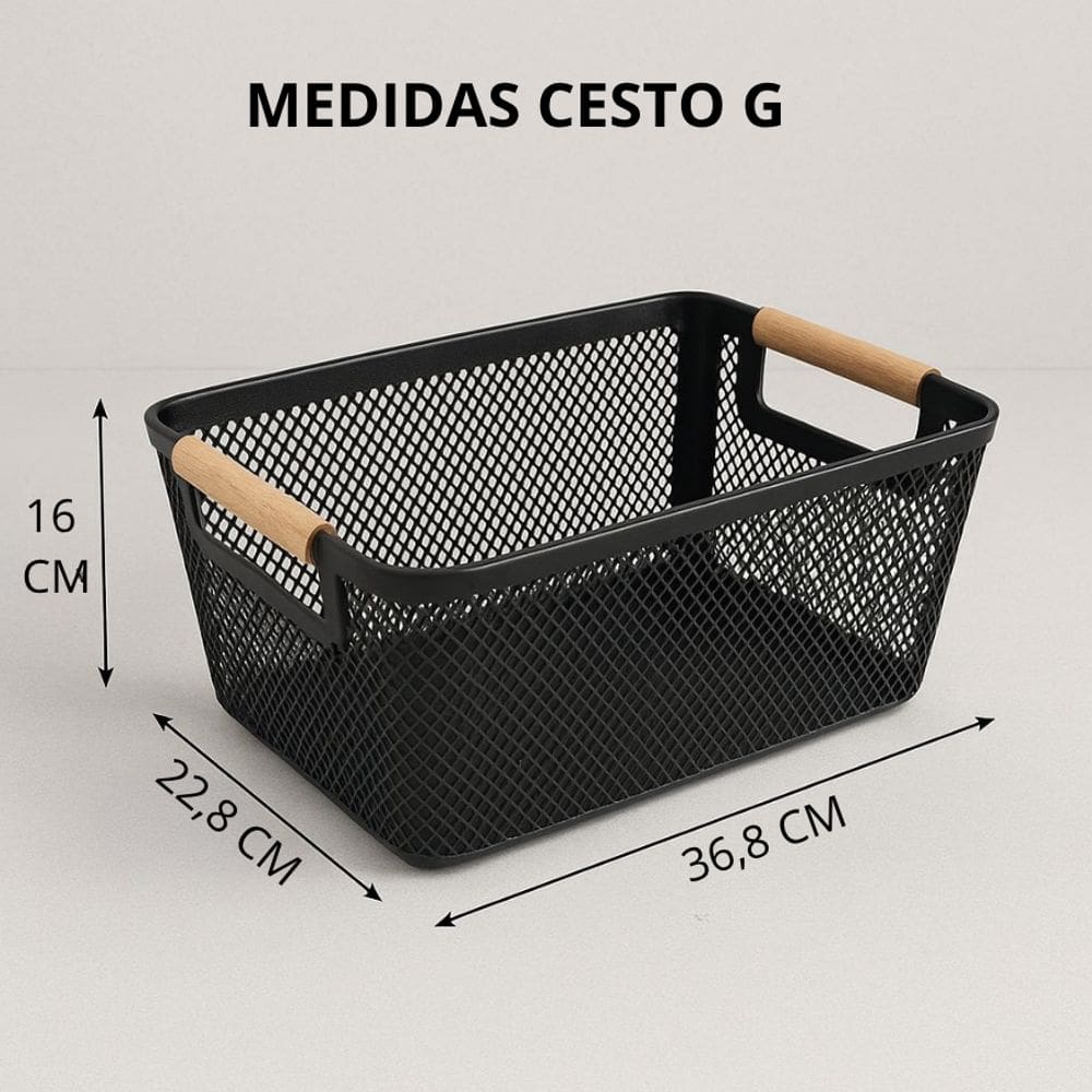 Cesta Organizadora de Plástico Grande – Multiuso para Cozinha, Banheiro, Sala e Quarto