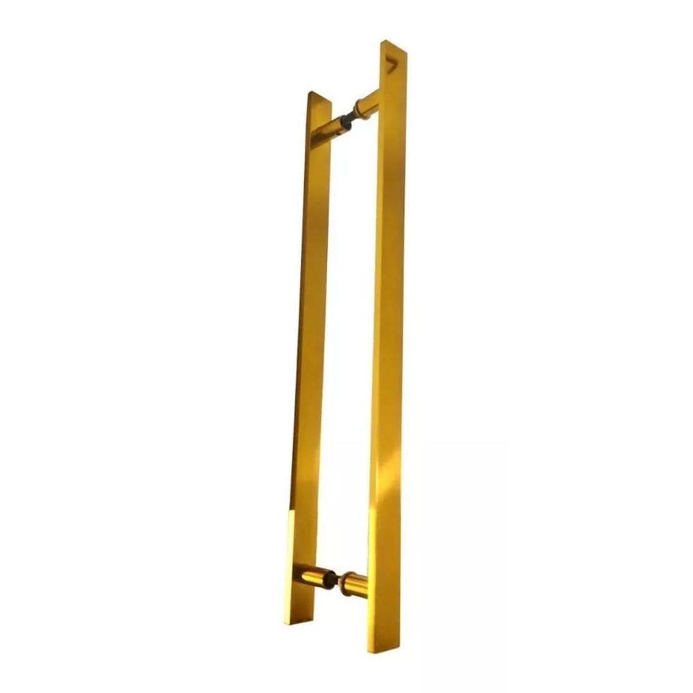 Puxador Para Portas Madeira / Vidro Alumínio Dourado - 80 Cm
